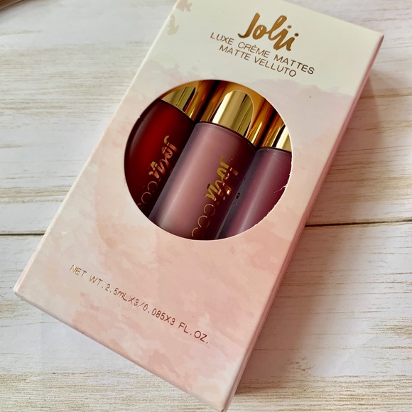 Jolii Other - Jolii set of 3 crepe matte liquid lipstick NIB NEw